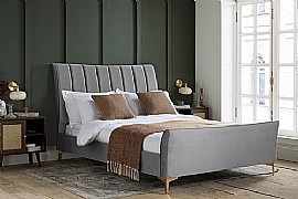 Clover Bed Grey Fabric Bed Frame